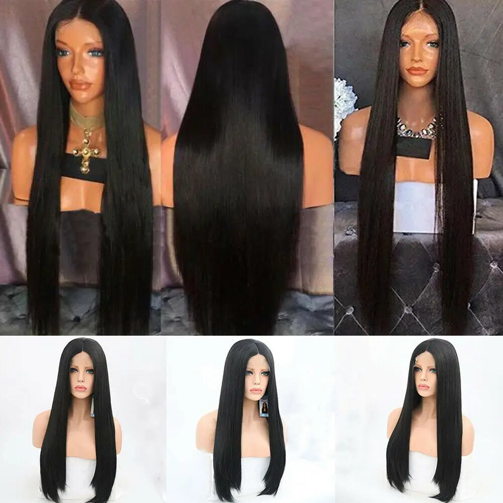 

Women's Fashion Long Straight Natural Synthetic Hair Cosplay Party Full Wig New