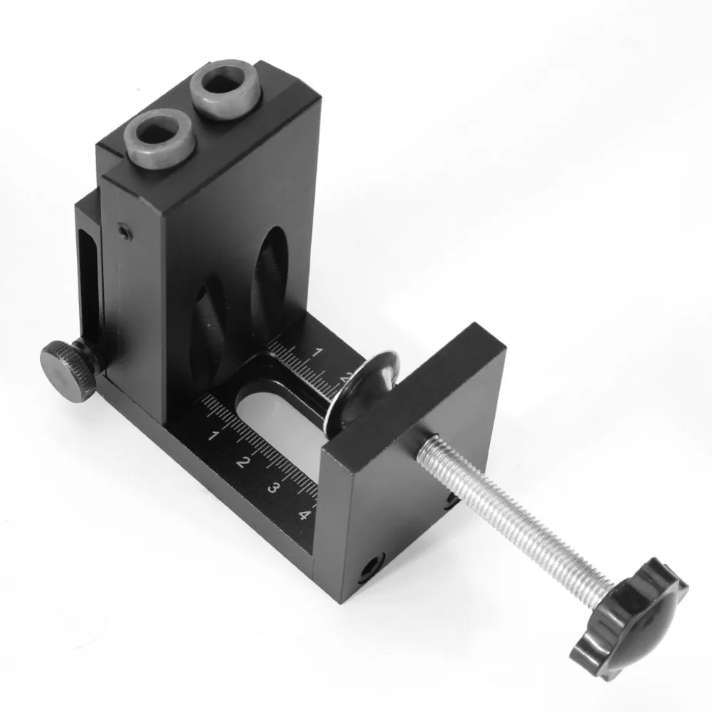 

Woodworking Hole Drill Punch Positioner Guide Locator Jig Joinery System Kit Aluminium Alloy Wood Working DIY Tool