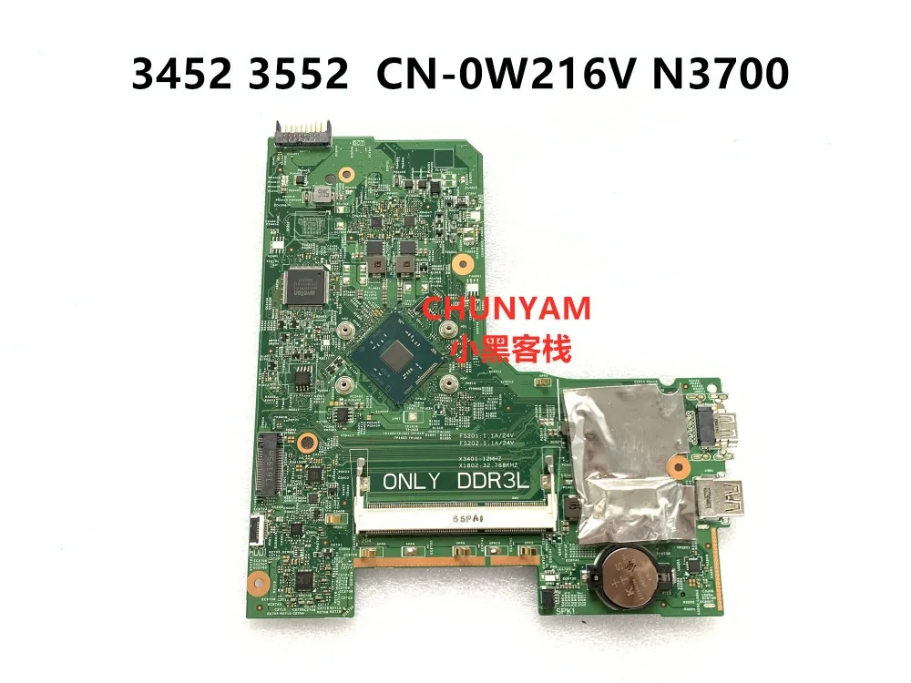 

KEFU CN-0W216V W216V FOR DELL INSPIRON 3452 3552 laptop motherboard 14279-1 PWB:896X3 REV:A00 N3700 CPU mainboard NOTEBOOK PC