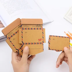 Mini enveloppes Kraft rétro pliables, en papier, Vintage, créatif, fournitures scolaires et de bureau pour Invitations de mariage, 45 pièces/ensemble 
