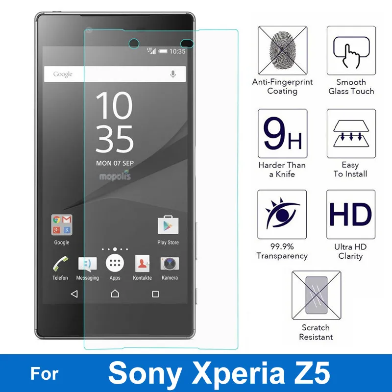 9H Твердость Премиум Закаленное стекло протектор экрана для sony Xperia Z5 Dual E6603 E6633 E6653 E6683 Защитная стеклянная пленка