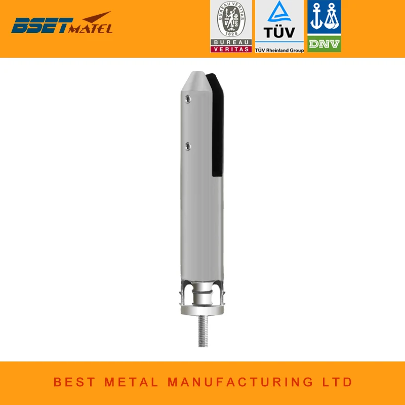 Satin polish BEST METAL Duplex 2205 core drill spigot for frameless glass swimming pool fence