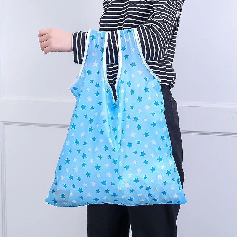 

Women Reusable Handy Shopping Bag Foldable Bag Printing Folding Recycle Tote Pouch Recycle Handbags Home Organization Tote Bag