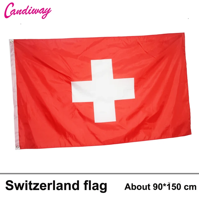 switzerland flag 3 5 feet polyester flag 90 150cm big banner swiss bigbanner