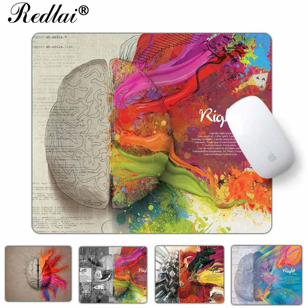 

Redlai Mouse Mats For Computer Laptop,Unique Left and Right Brain/Camera Pattern Rubber Gaming Mouse Pad without Locking Edge