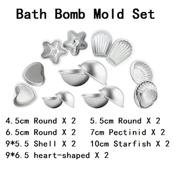 

7 Pairs Aluminium alloy cake mold bath bomb mold fondant cupcake cake decorating tools manual soap cake stand M2042