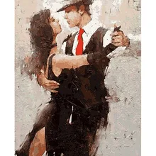 Tango Couples DIY Digital Oil Painting By Number Artwork Picture Wall Decoration Perfect Christmas Birthday Gift P70