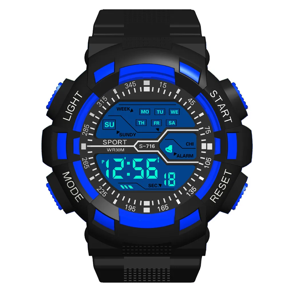 2022 Luxury Multi Function Sports Watches Countdown Men's LED Digital Watch Man Military Clock Wristwatch Wrist Watch Relogio 