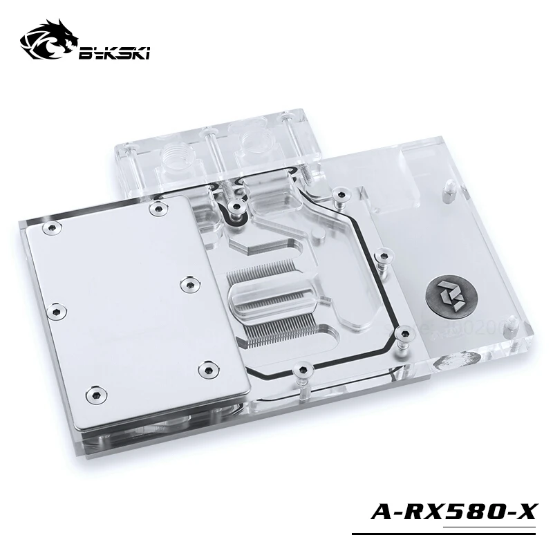 ^*Best Offers Bykski Water Block use for AMD Reference Edition RX580 Full Cover Graphics Card Copper Radiator Block RGB Light