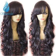 SHUMEIDA Malaysian Lace Front Wigs with Bangs Body Wave Remy Human Hair Wigs with Baby Hair Lace Frontal Wigs Bleached Knots SHUMEIDA Malaysian Lace Front Wigs with Bangs Body Wave Remy Human Hair Wigs with Baby Hair Lace Frontal Wigs Bleached Knots