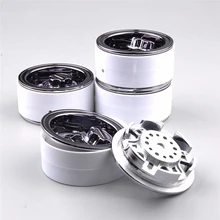 1 10 Scale Aluminum Wheel Hub Model Toys White Color RC Car Model Toy Accessories 4pcs