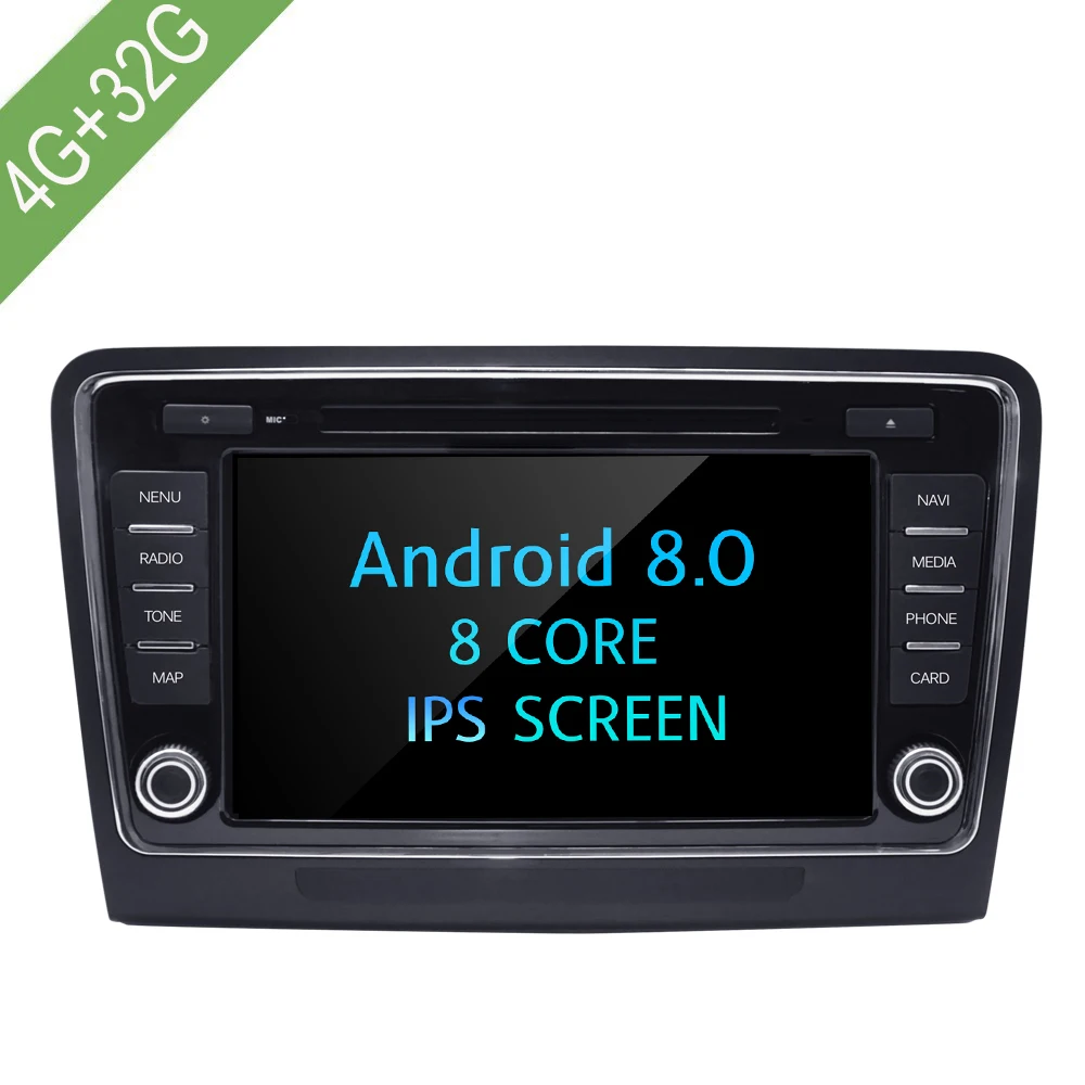 Best Car Multimedia player 2 Din Android 8.0 Car DVD For VW/Volkswagen Skoda superb 2009-2014 8" 4G/32G touch screen Car Radio GPS 0
