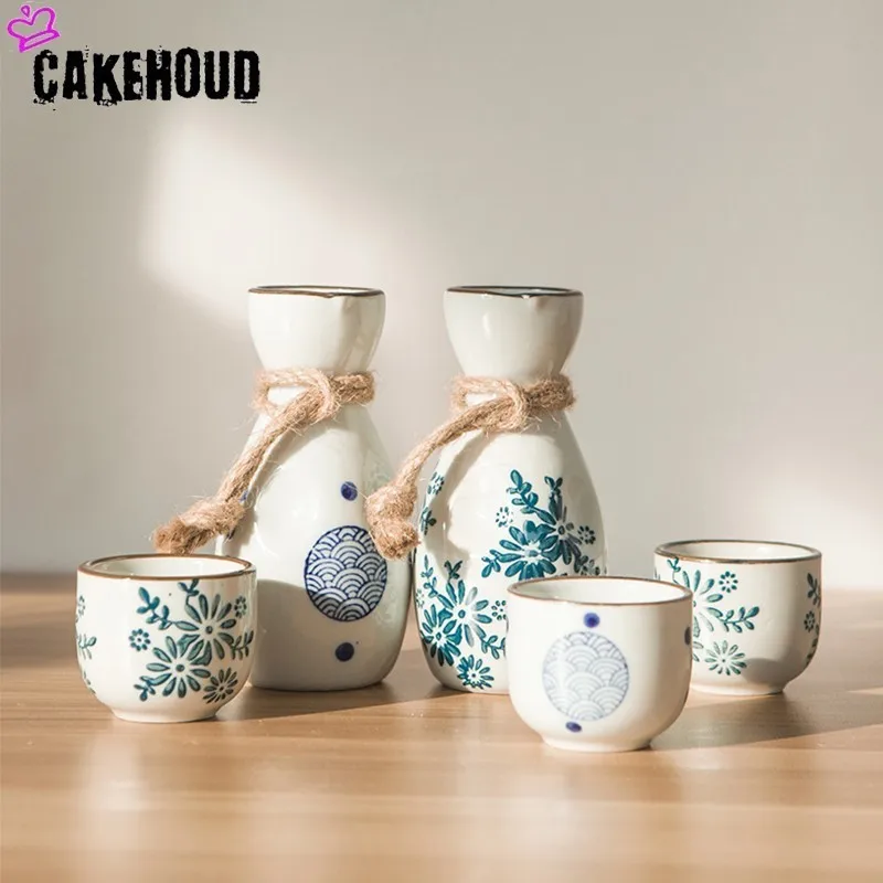 CAKEHOUD Sake Ретро керамический горшок, Набор японских фляг для дома, кухни, кувшин для вина, стекло, питьевая утварь, творческие подарки