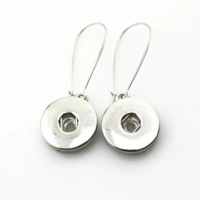 6pairs Interchangeable Snap Button Earrings Hook Snap Earrings Fit 18mm Buttons Snap Earring