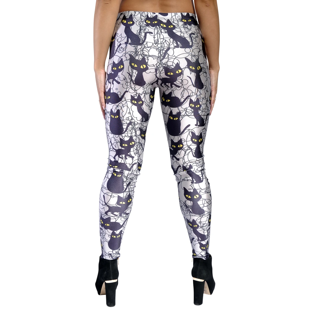 Women's Black Cat Leggings XL (3)