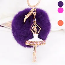 Автомобиль-укладки Балетные костюмы для девочек сплав ключ ringhanging плюшевые Шар Украшения