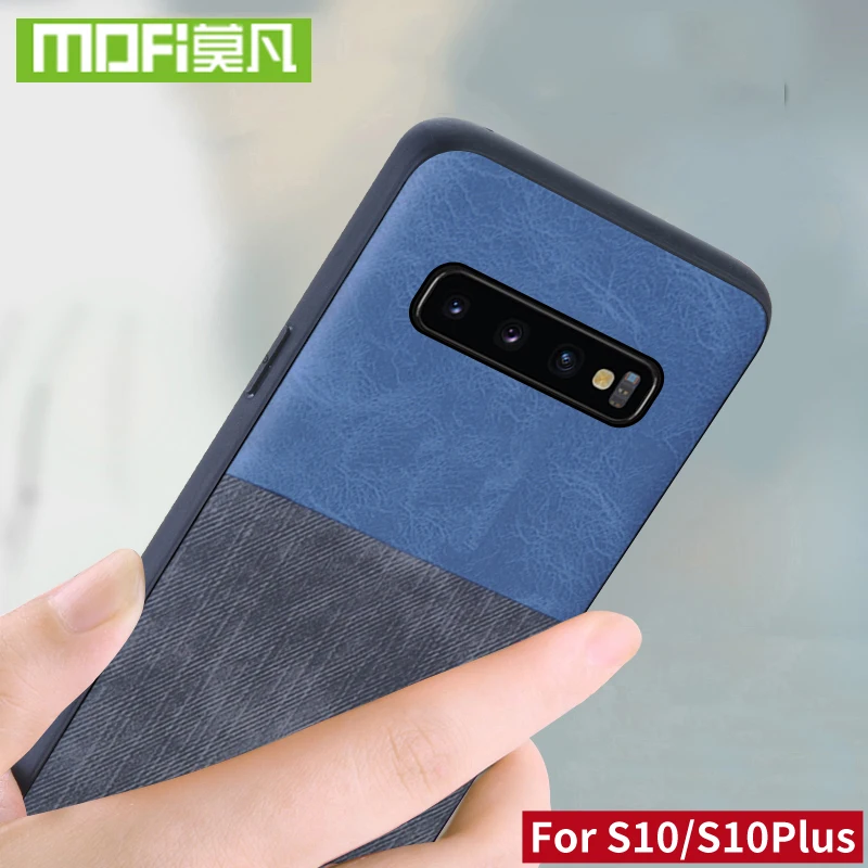 

For Samsung Galaxy S10 Plus case For Samsung S10 case cover jeans leather Original Mofi For Samsung S10+ case 360 shockproof