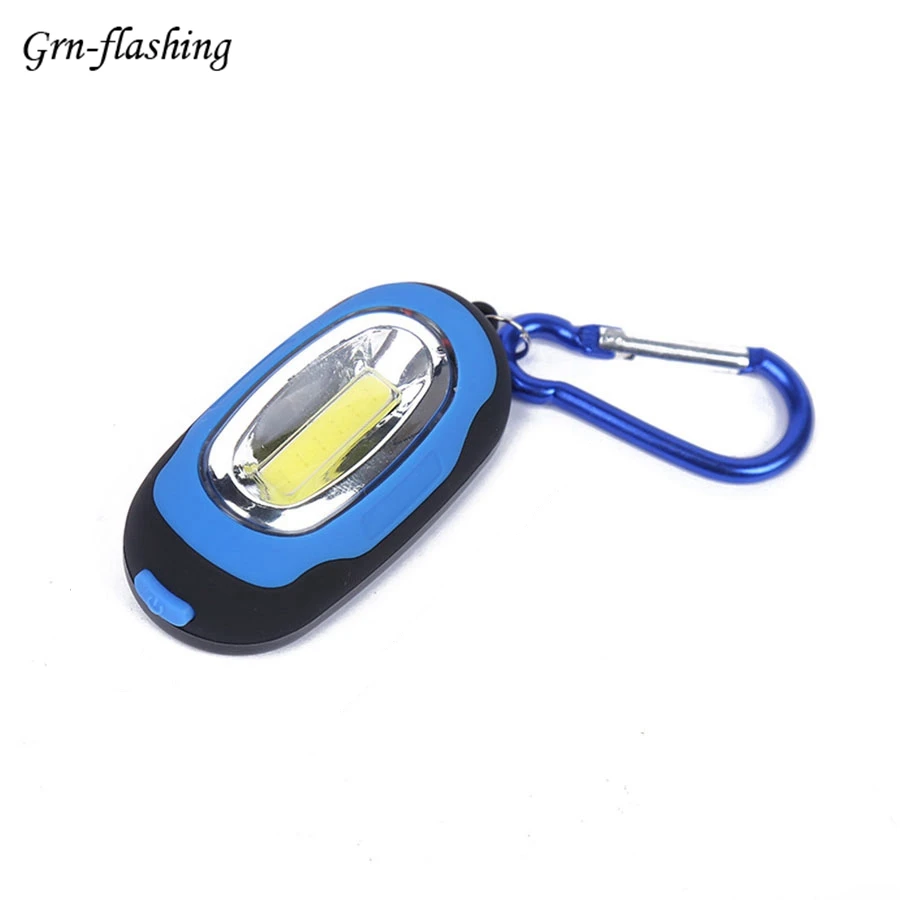 Mini COB LED Flashlight Keychain Light Lamp Carabiner Outdoor Camping wholesale