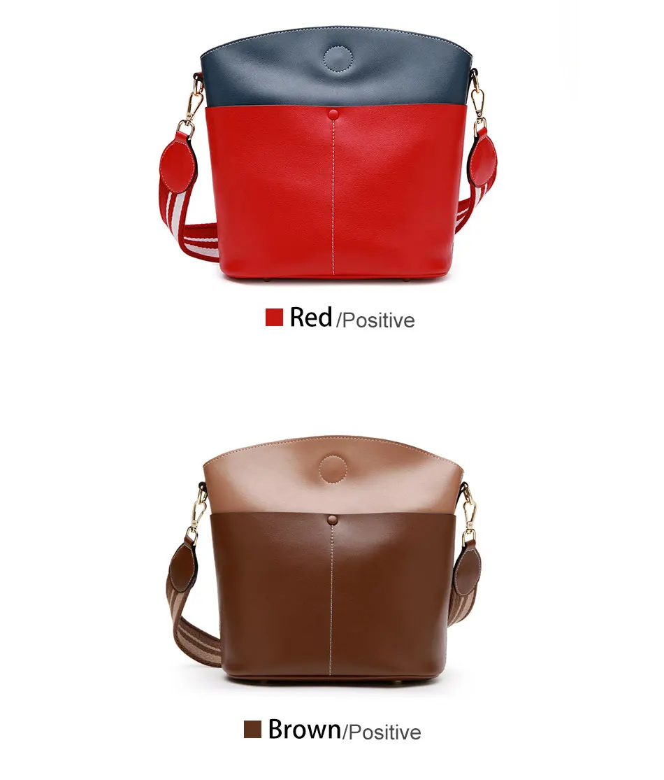 Zency Большая вместительная сумка-мешок из натуральной кожи, черная сумка-тоут, модная женская сумка через плечо, коричневая сумка через плечо