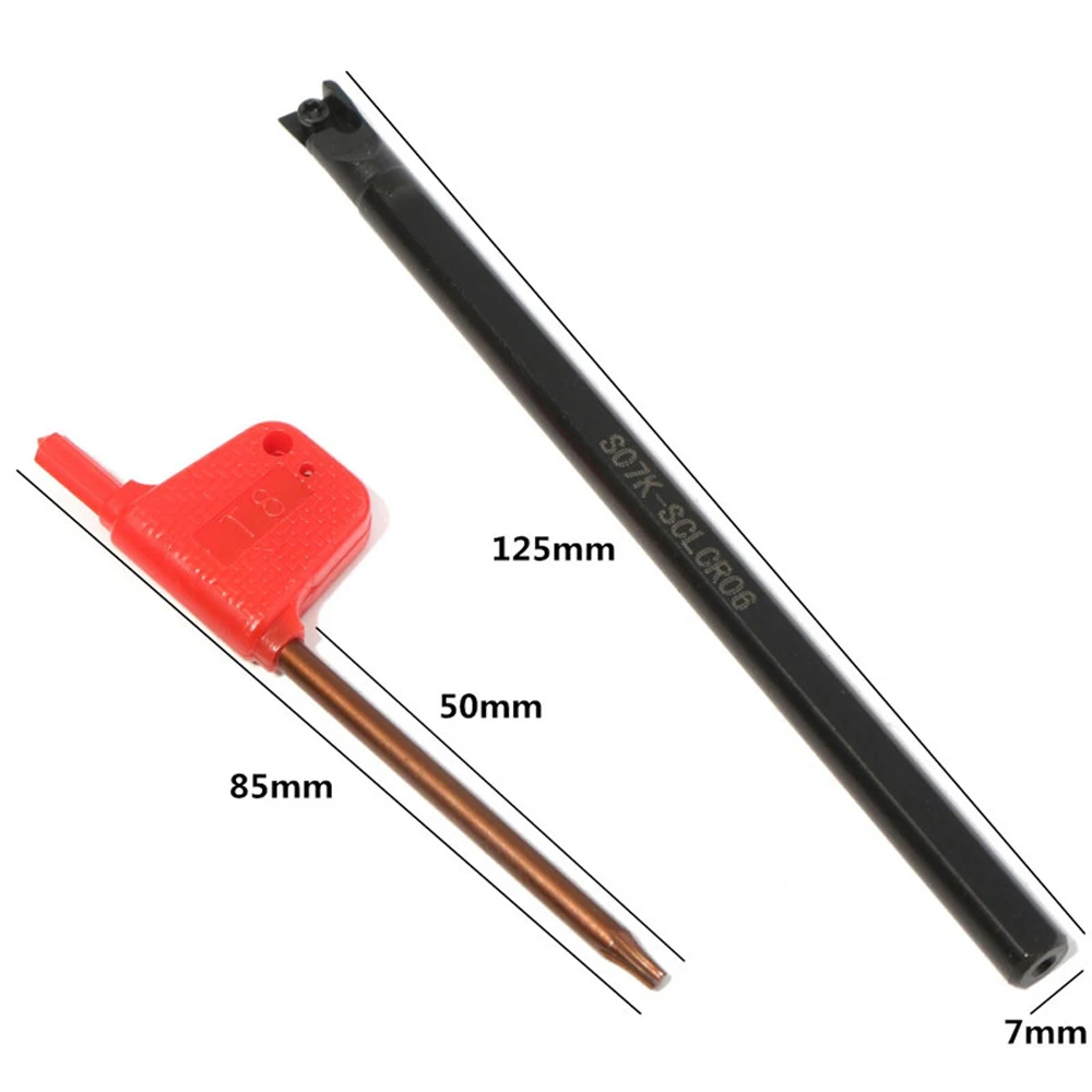 S07K-SCLCR06 7x125mm Lathe Turning Tool Holder Boring Bar For CCMT0602 Inserts