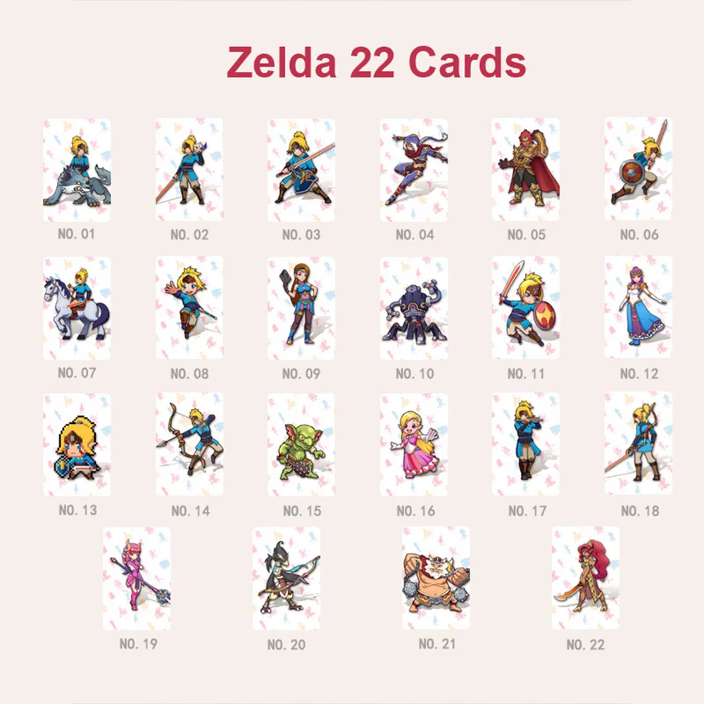 Совместимость с картой Zelda NFC 20 Heart Wolf amibo новая дата для игры Легенда дыхания диких переключатель NFC для переключателя NAND - Цвет: 22pcs standerd cards