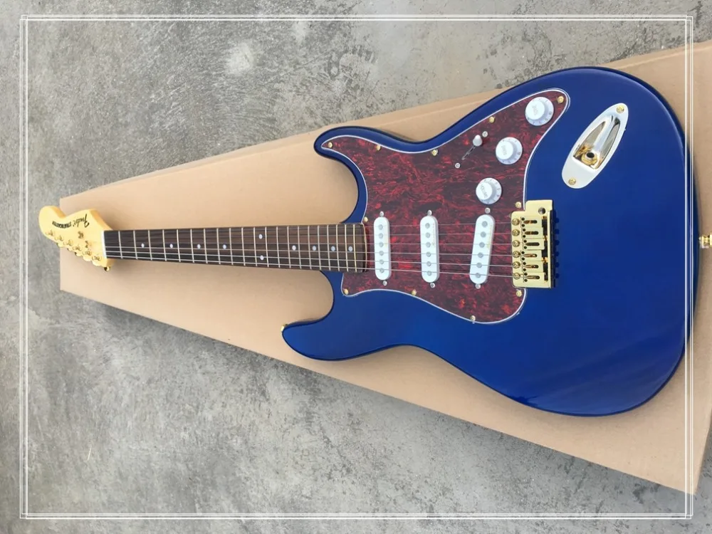 in stock! Custom Electric guitar Hot Sale blue Electric Guitar,gold hardware,free shipping! china custom shop made