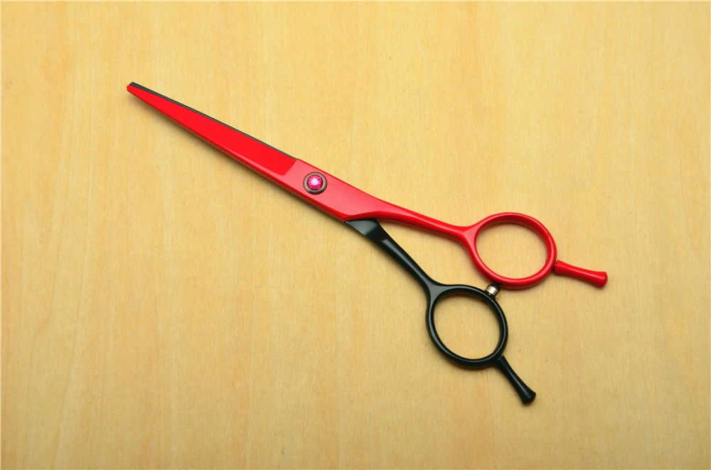 2 шт. 5,5 дюймов 16 см индивидуальный логотип красные Парикмахерские ножницы JP 440C прореживающие Ножницы Профессиональные человеческие ножницы