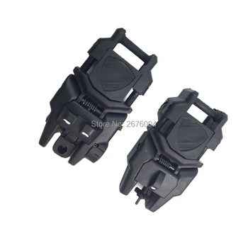

2 Pieces Tactical Noctilucent Flip Up Folding Front And Rear Back-Up Sight For 20mm Weaver Rail Mounts Hunting Accessories