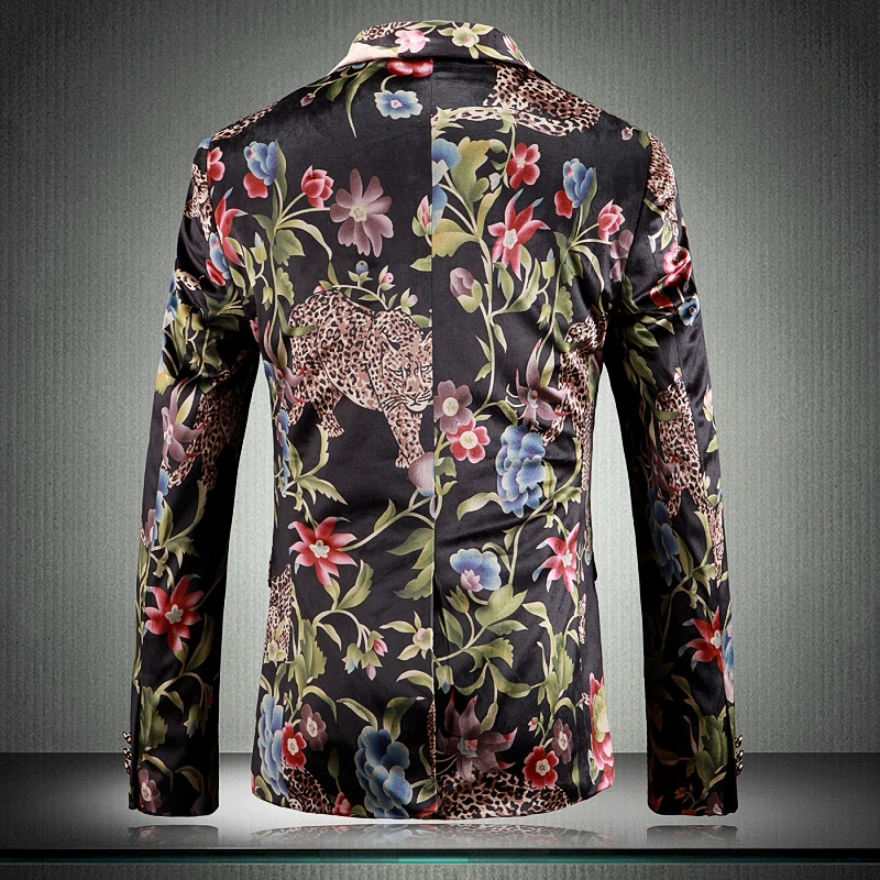 Super Quality Flower Printed Prom Suit Jacket Mens Blazer 2019 Spring Slim Fit Blazer Mascculino Blazer Male 12#35D50 Super Quality Flower Printed Prom Suit Jacket Mens Blazer 2019 Spring Slim Fit Blazer Mascculino Blazer Male 12#35D50