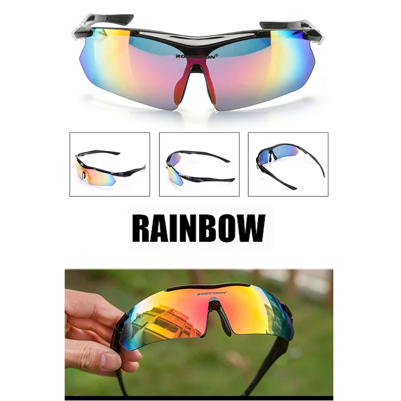 ROBESBON Men Cycling Glasses Profession Polarized men Ridding glasses
