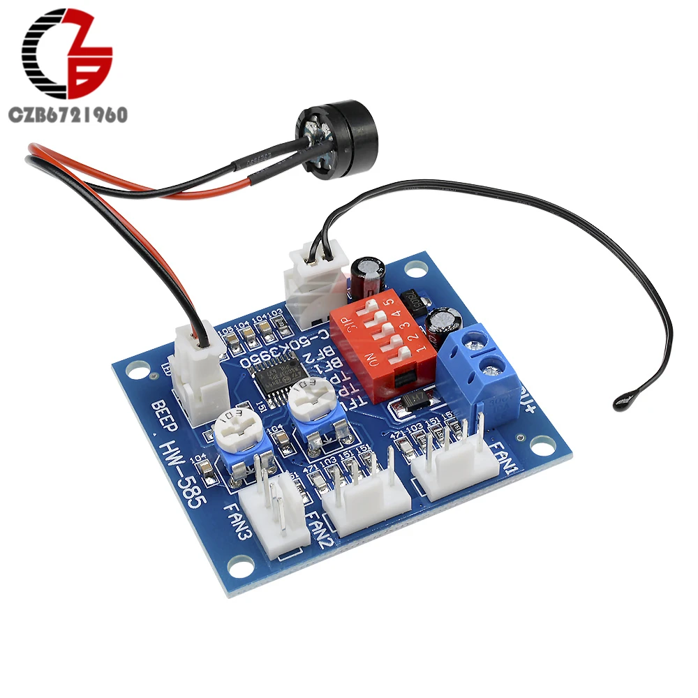 DC 12V Напряжение регулятор PWM ПК Процессор вентилятор Контроль температуры