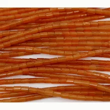 Натуральные красные авантюрин Агат бусы в виде трубок колонка в виде бочки Бусины Подходят Ювелирные изделия DIY ожерелье или браслеты