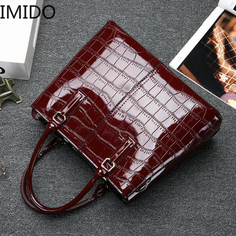 الفاخرة التمساح نمط حقائب النساء حقائب مصمم سعة كبيرة الكتف Crossbody أكياس رداء علوي غير رسمي-حقائب بيد الإناث اليد