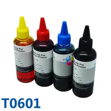 4X100 мл T0601 Печать гладкая Краска База заправка чернил для струйного принтер для Epson Stylus C88/CX3800/CX3810/CX4200/CX4800/CX5800F/CX780