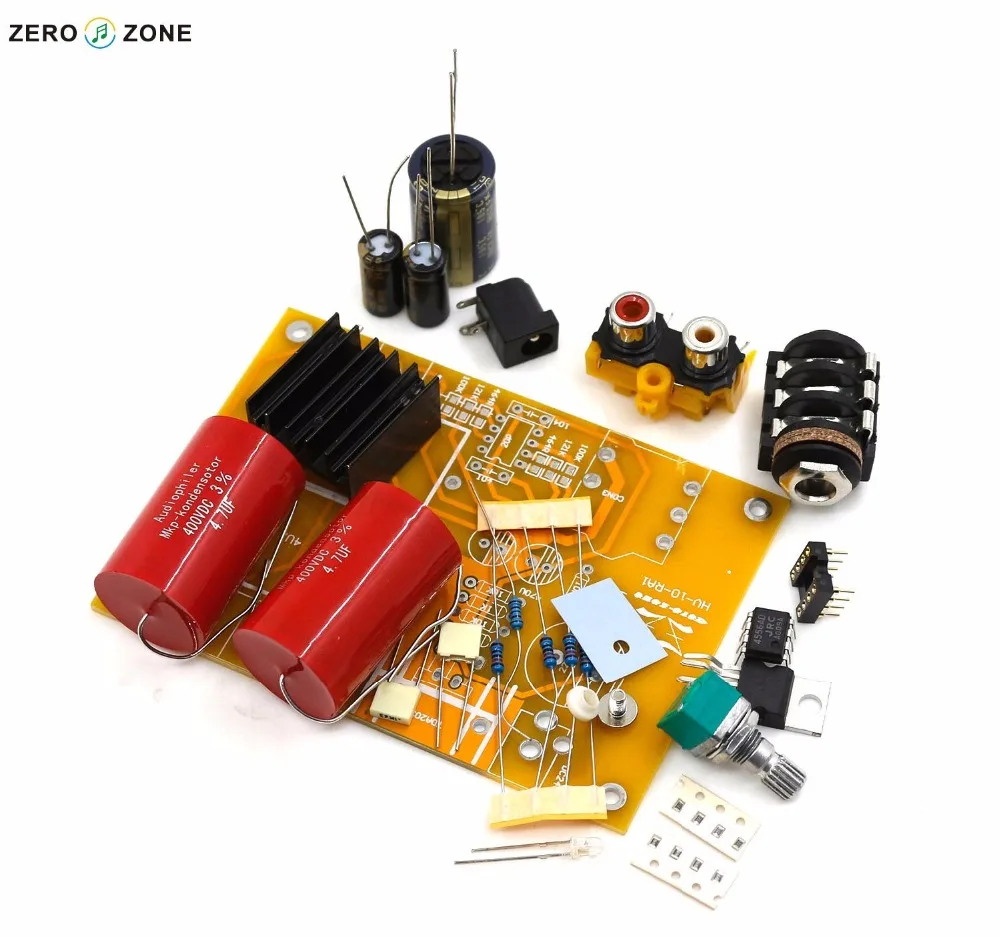 

JRC4556AD HV-10-RA1 Headphone AMP Amplifier Kits Can Use Battery and Power Adapter