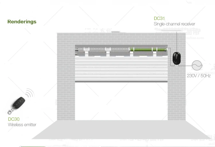 Dooya DC31 + DC30 трубчатый приемник контроллер для электрических Rolling Shutter/гаражными воротами