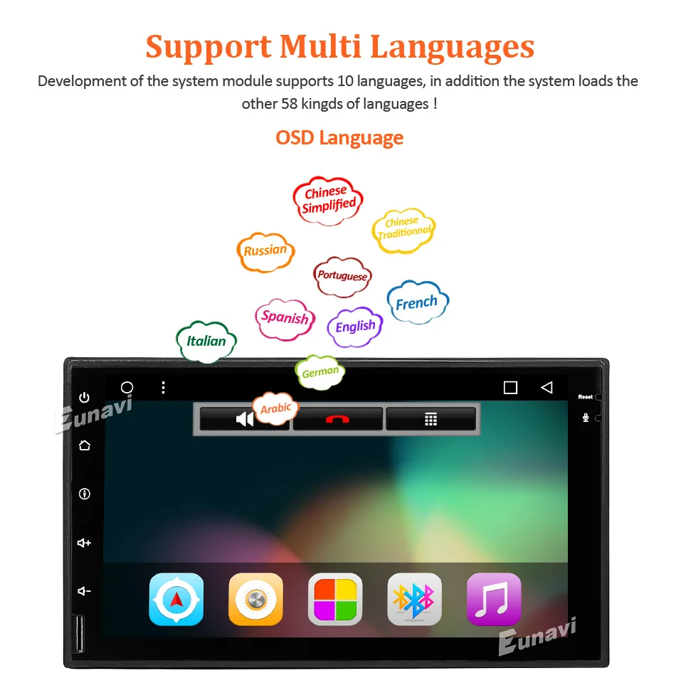 Excellent Eunavi 7" Double 2 Din TDA7851 Universal Android 8.1 Car Radio PC 1024*600 Autoradio GPS Navi wifi Bluetooth free frame camere 20 Excellent Eunavi 7" Double 2 Din TDA7851 Universal Android 8.1 Car Radio PC 1024*600 Autoradio GPS Navi wifi Bluetooth free frame camere 20