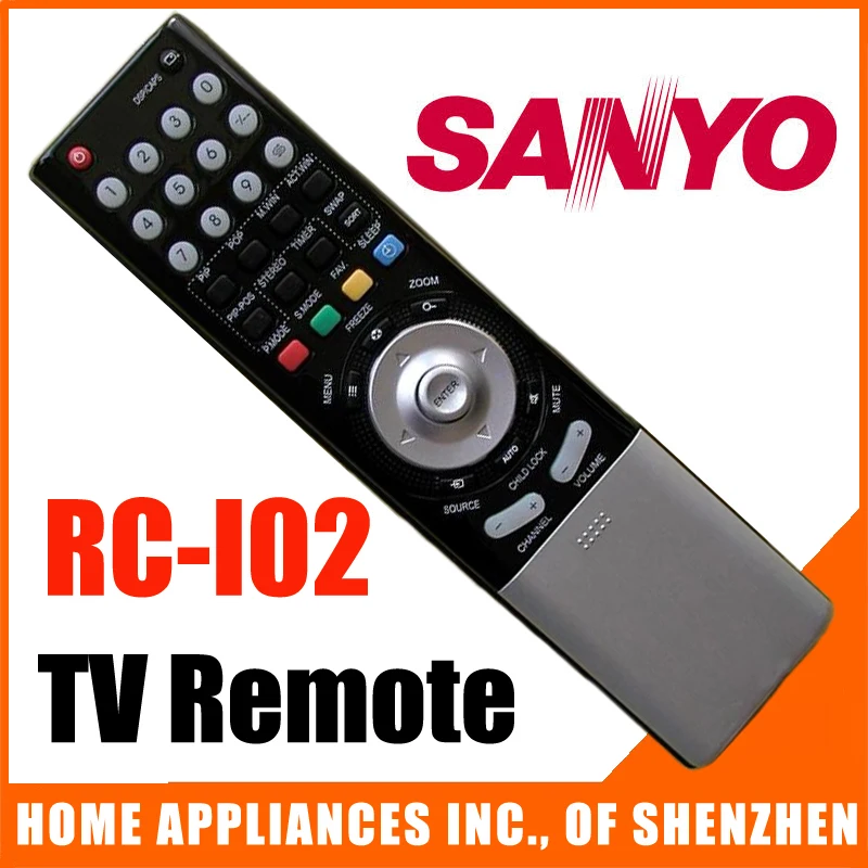 SANYO TV Remote Control RC I02 Replacement For SANYO Remote Control