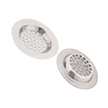 

Promotion Bathroom Kitchen Stainless Steel Basin Sink Drain Strainer 2pcs