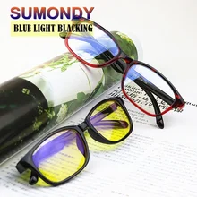 Бренд SUMONDY, синий светильник, блокирующие Компьютерные очки для женщин и мужчин, модные очки против синего излучения, игровые защитные очки UF02
