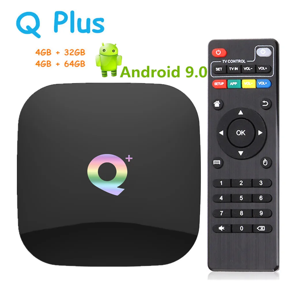Q Plus tv Box Android 9,0 Smart Allwinner H6 четырехъядерный процессор 4 ГБ 32 ГБ 64 Гб USB3.0 6K 2,4 ГГц Wifi Netflix Google Playstore телеприставка