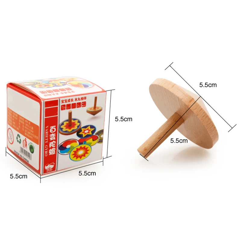 Высокая деревянная игрушка забавный гироскоп красочный бейблэйд игрушка волчок с 8 карт для рисования классический бейблэйд burst игрушка для детей