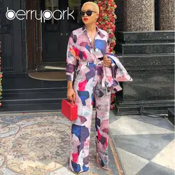 BerryPark/комплект из шт. 3 предметов высокого качества с принтом, коллекция 2019 года, зимние женские костюмы с разноцветными граффити для офиса