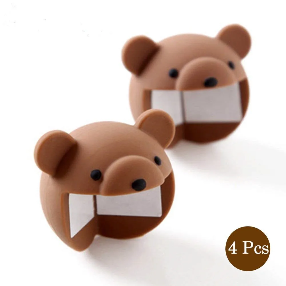Edge and Corner Guard Set,Coffee Bear Animal Style Edge Corner Protector,Corner Cushion Protection,Table Desk Corner Guard Children Safety Edge Guards 4PC03