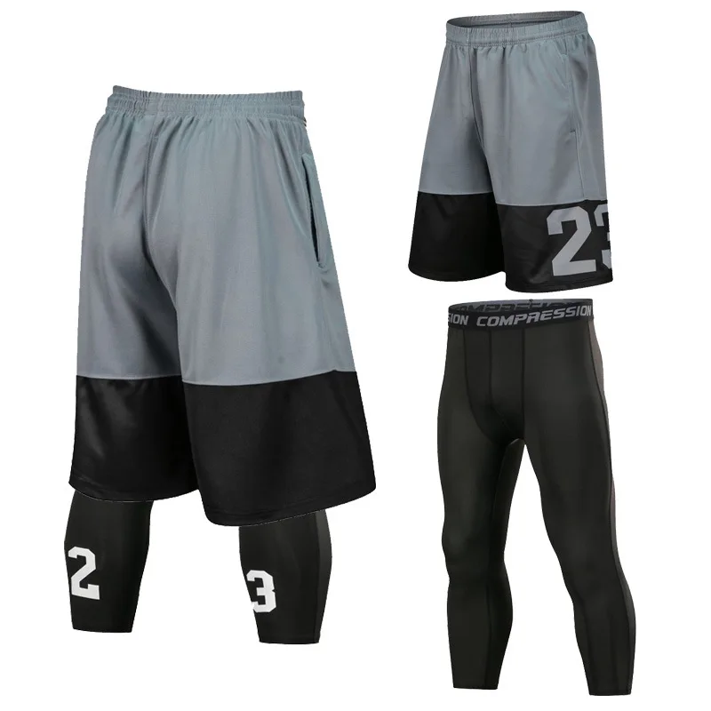 Men Sport Gym QUICK-DRY Workout Compression Board Shorts For Male Basketball Soccer Exercise Running Fitness Yoga 706710165