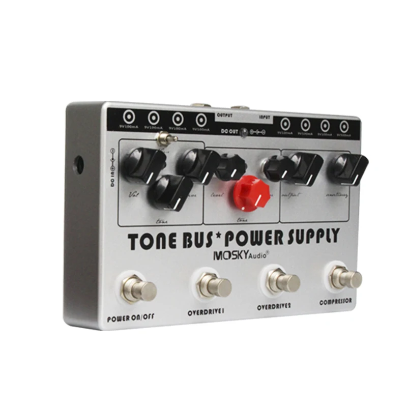 

Moskyaudio Tone Buse+Power Supply Guitar Effect Pedal Multi-Effect Pedal 3 Effects Pedal + 8 Outputs Power Supply in 1 Unit