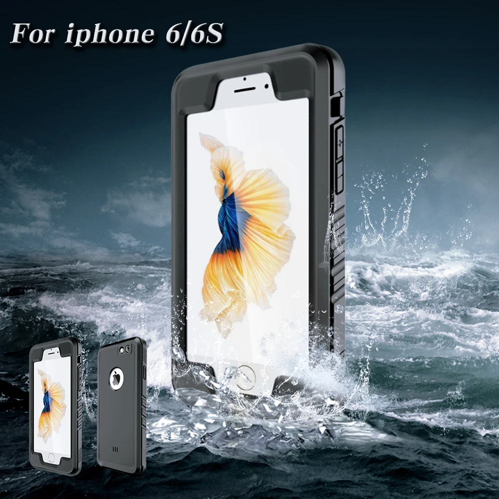 

For iPhone 6s 6 Waterproof Case bag fundas,luxury Swimming Fortified clear bumper TPU Protection durable Cover Snow Shock Proof