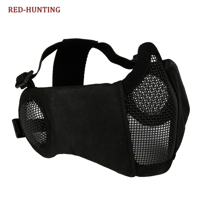 Paintball Mask Outdoor Sport Tactical Mask Protective Strike Metal Mesh Airsoft Half Face Tactical CS
