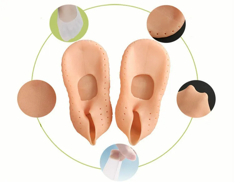 Calcetín herramienta de Gel de silicona para el cuidado de los pies Protector de los pies alivio del dolor agrietado Eliminación de la piel hidratante calcetín transpirable