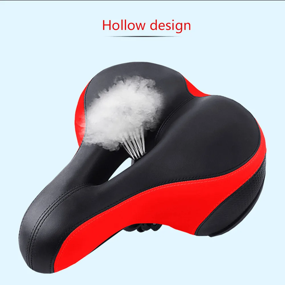 Comfort Wide Big Bum Bike Bicycle Gel Cruiser Extra Sporty Soft Pad Saddle Seat Road Mtb Mountain Bike Leather #3O18 (4)